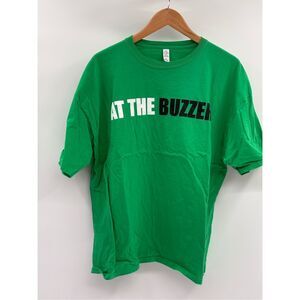 At the buzzer Basketball T Shirt Short Sleeve Men Size‎ XXL Kelly Green Cotton
